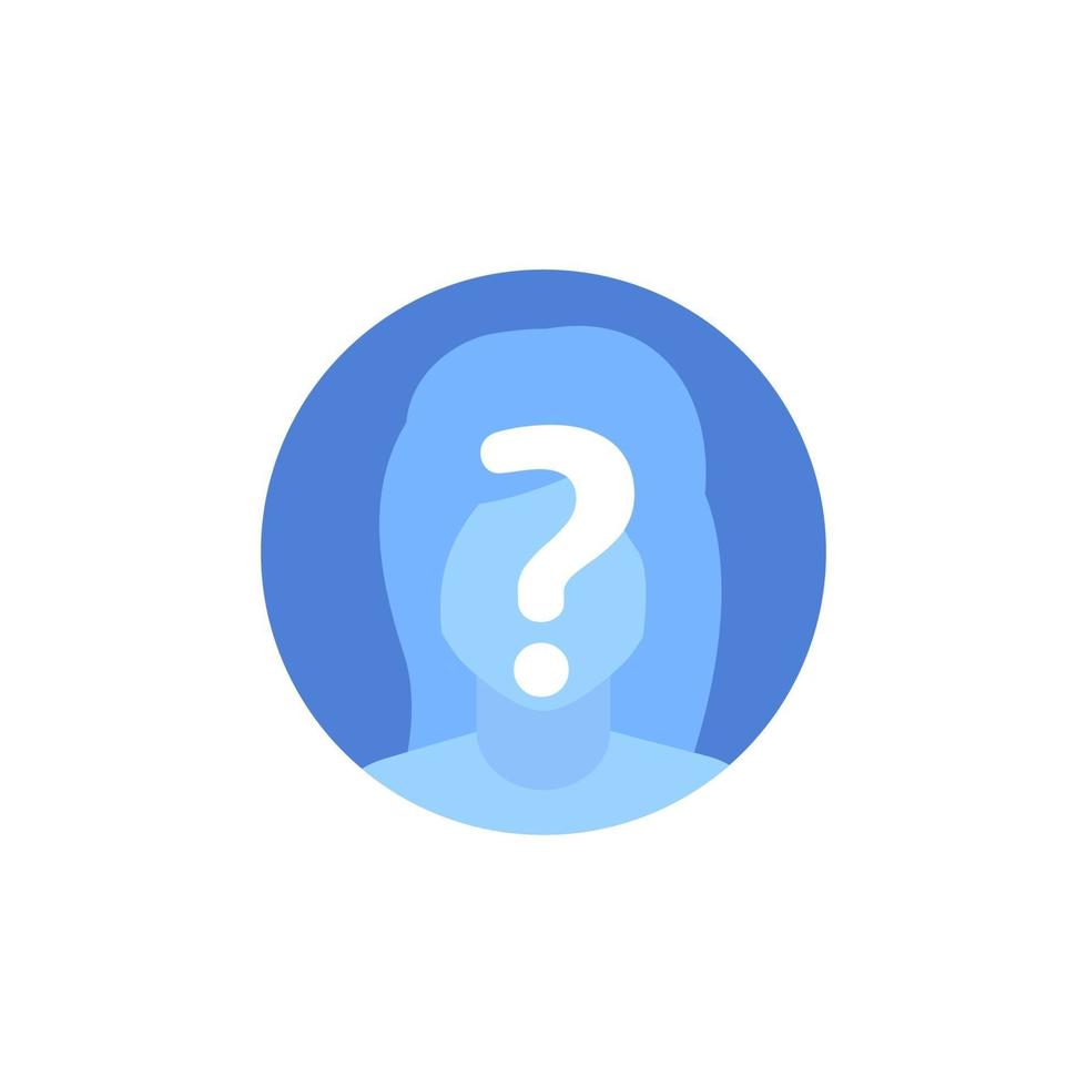 unknown person, hidden identity icon with girl vector