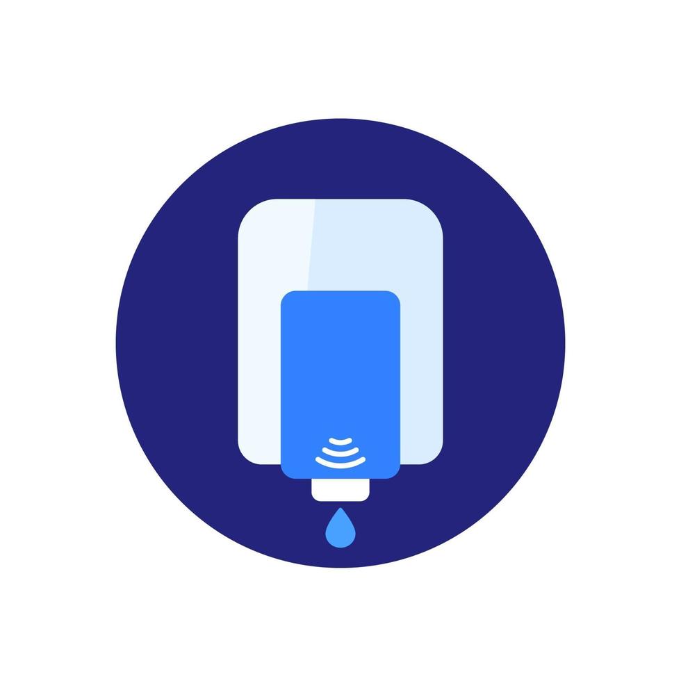 wall dispenser with antibacterial gel icon vector