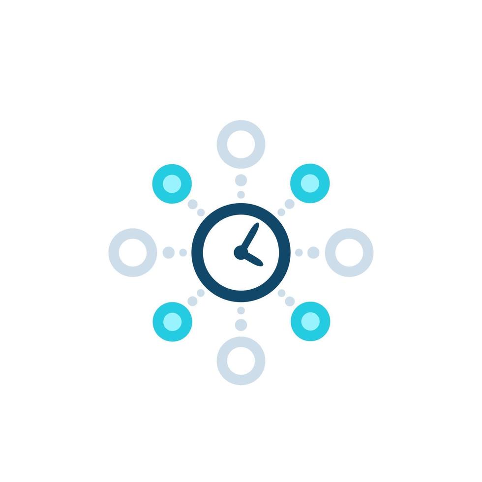 time management, planning vector icon on white