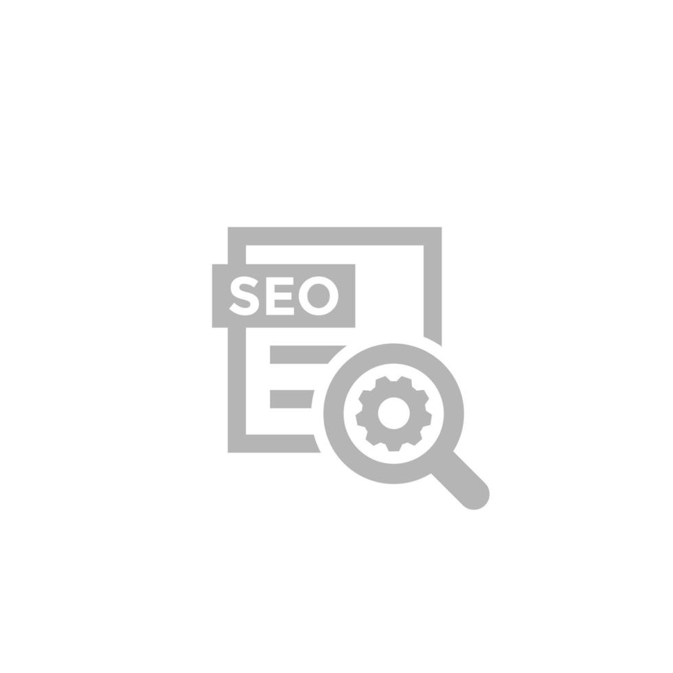 icono de seo, optimización de motores de búsqueda vector