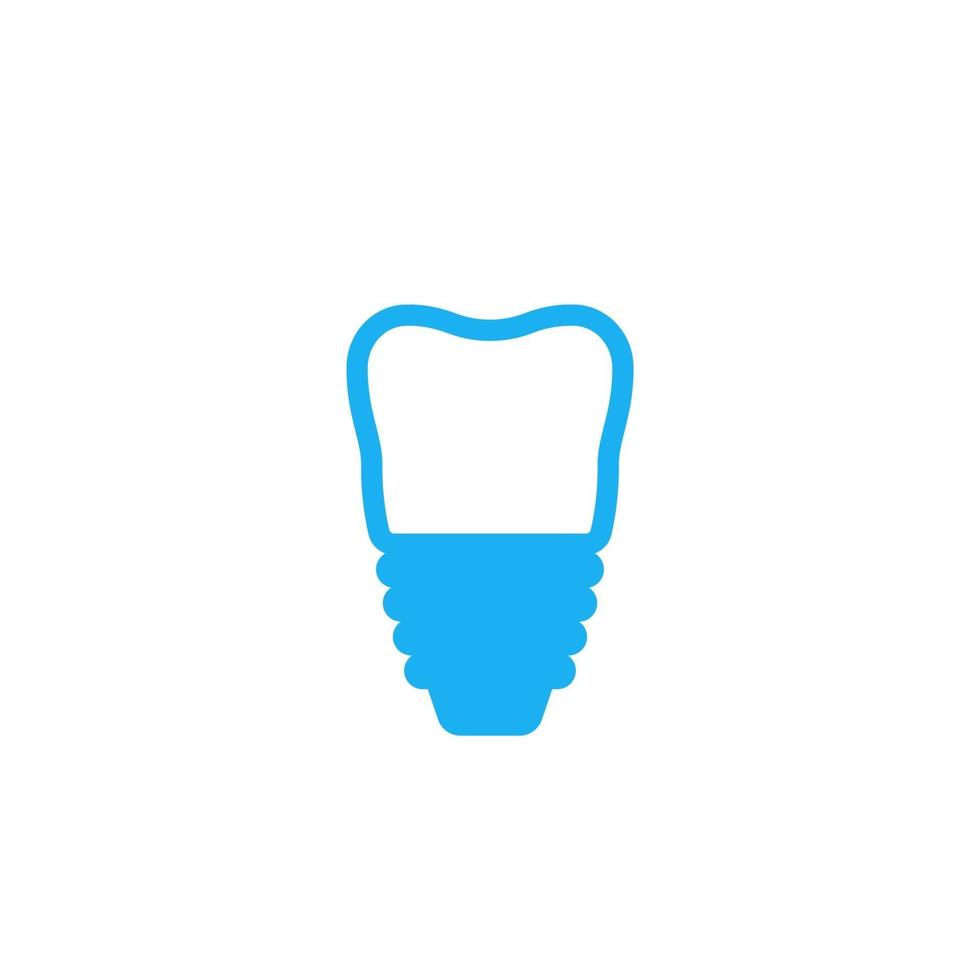 tooth implant icon on white vector