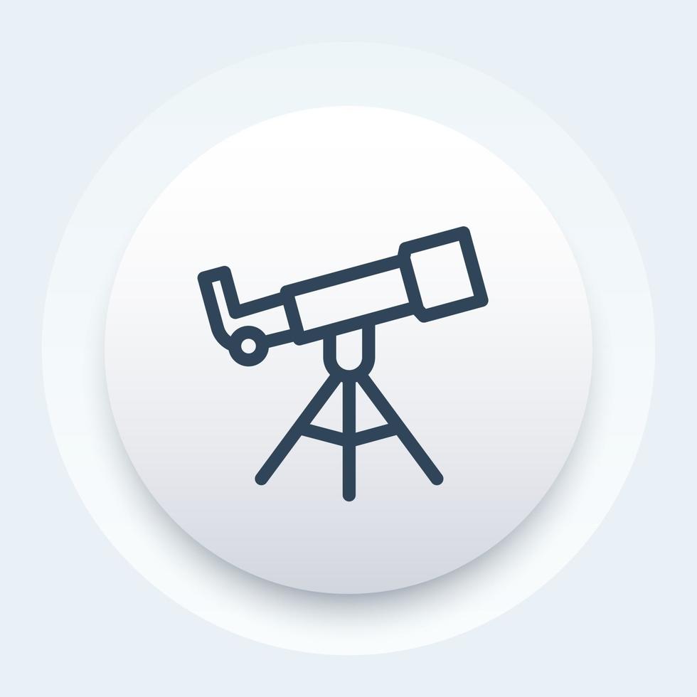 telescope line icon vector