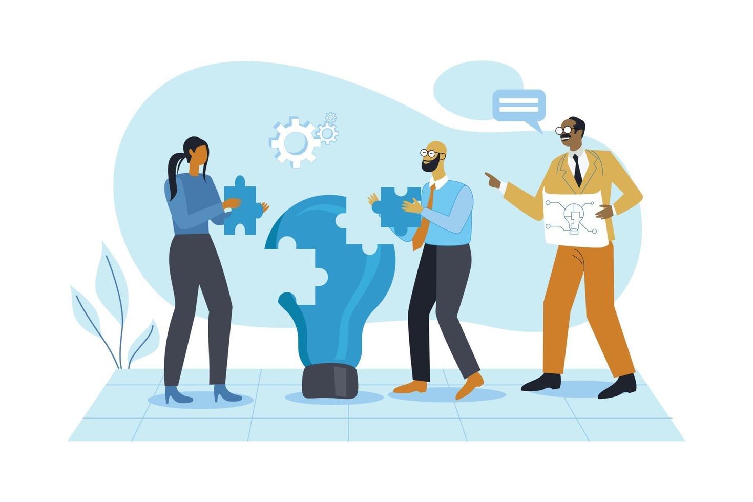 Business teamwork illustration concept vector