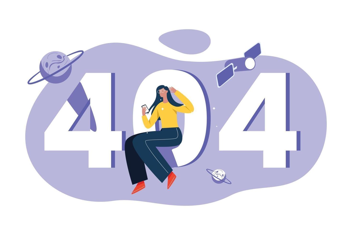 Vector de ilustración de concepto de error 404