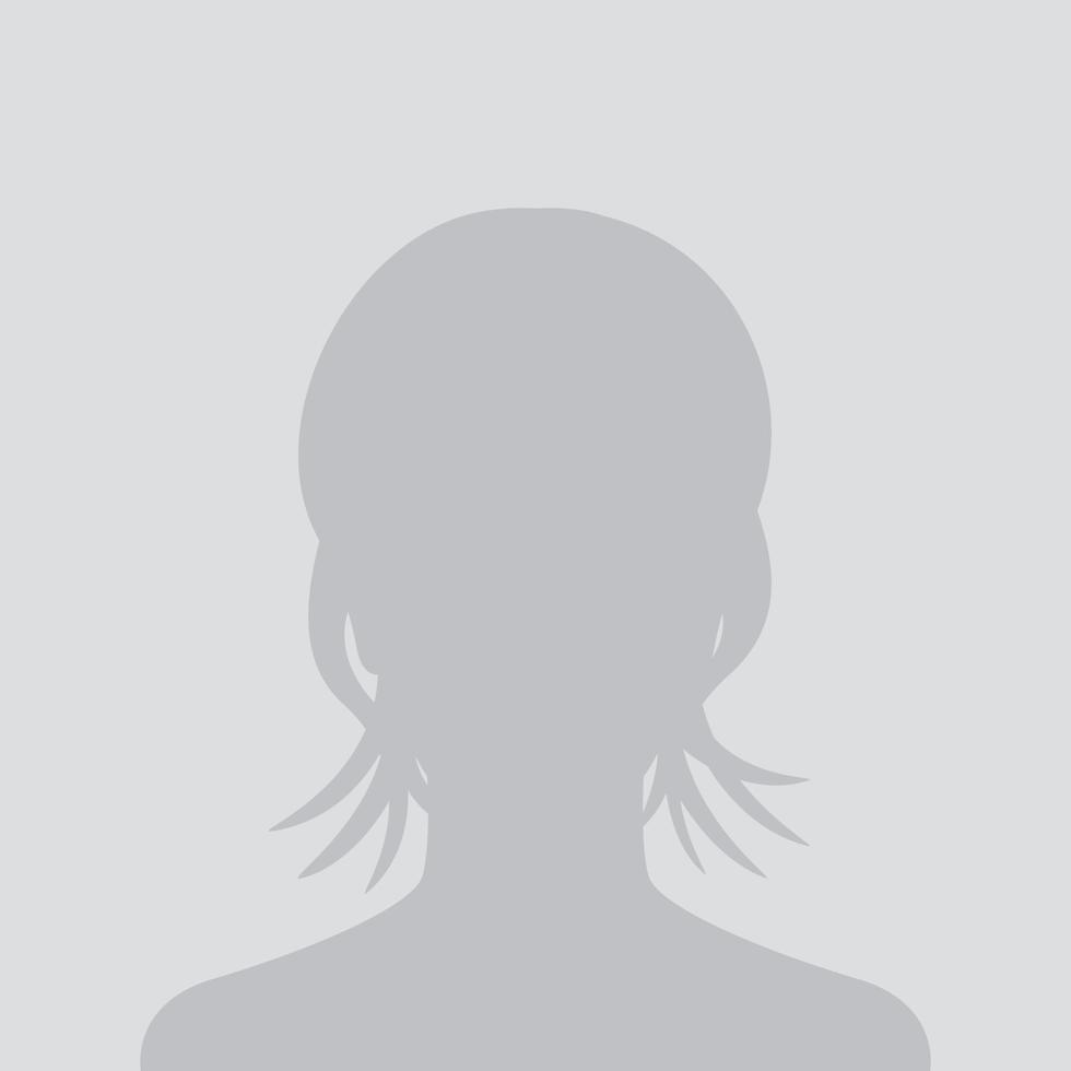 Default avatar, photo placeholder, profile icon, female vector