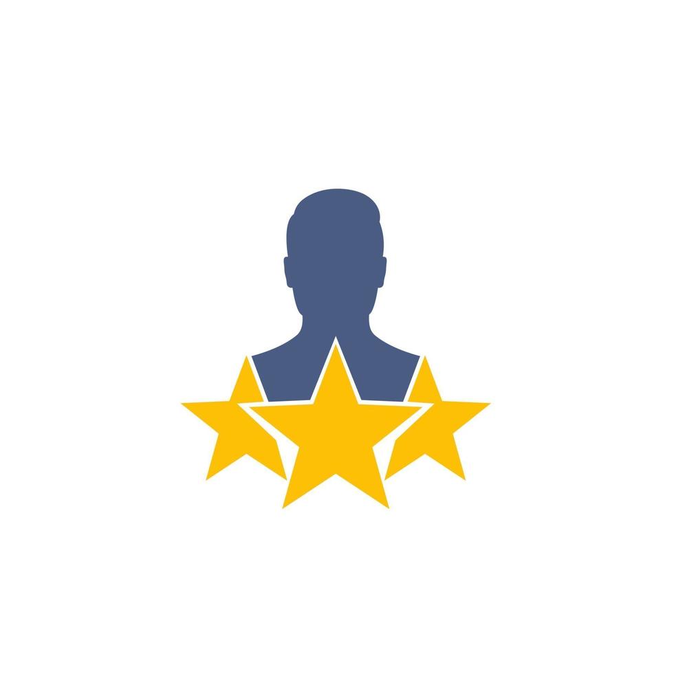 employee review icon on white vector