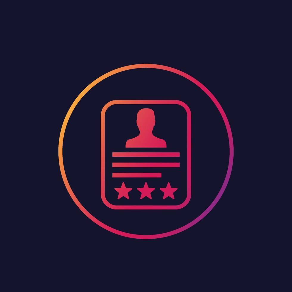 employee review icon, vector