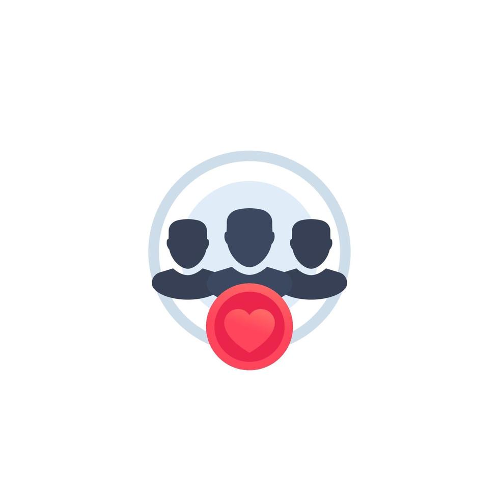 Happy customers and client satisfaction icon vector