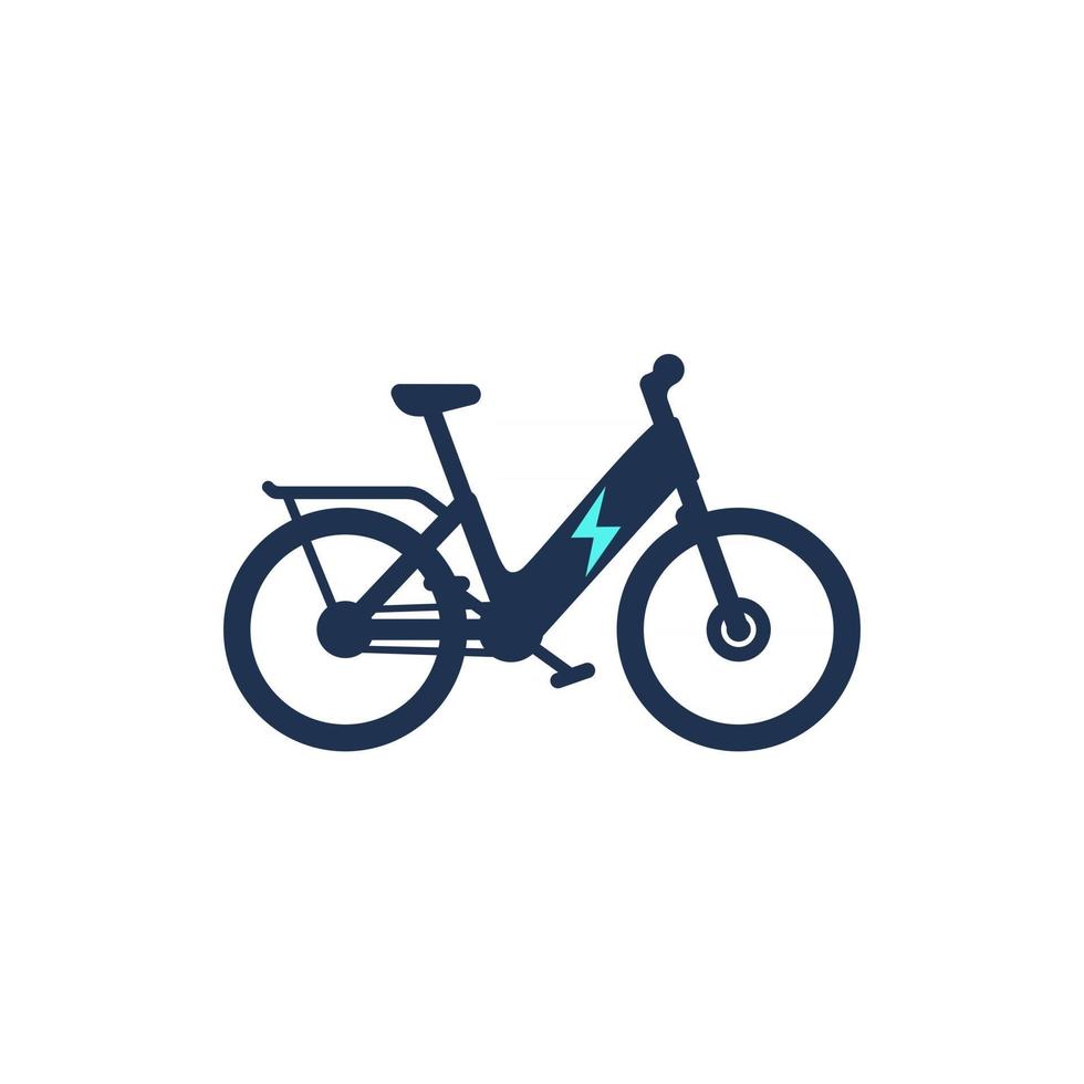 Electric bike, electro bicycle, ebike icon vector
