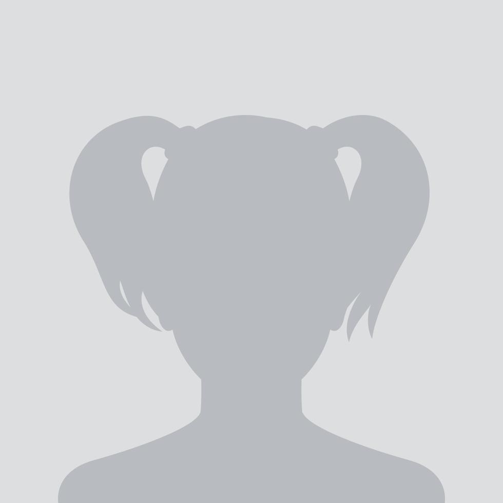 profile placeholder, female avatar vector