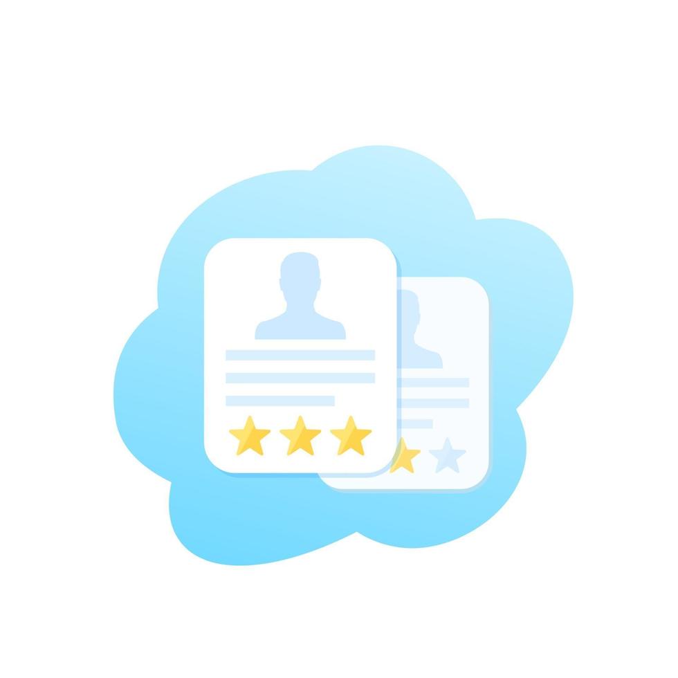 employee review, evaluation icon vector