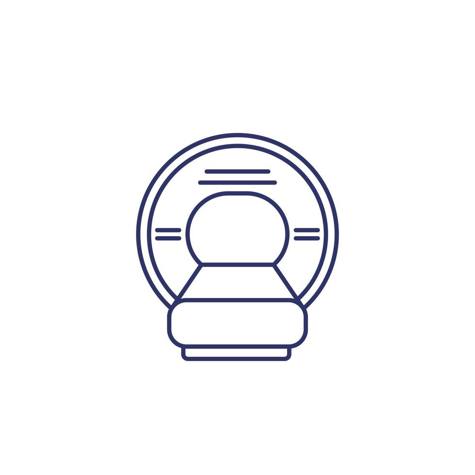 MRI line icon on white vector