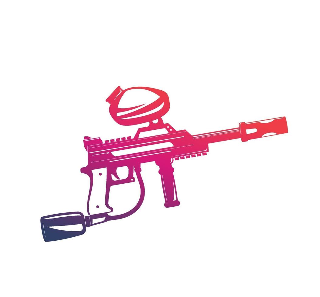 paintball gun isolated on white vector