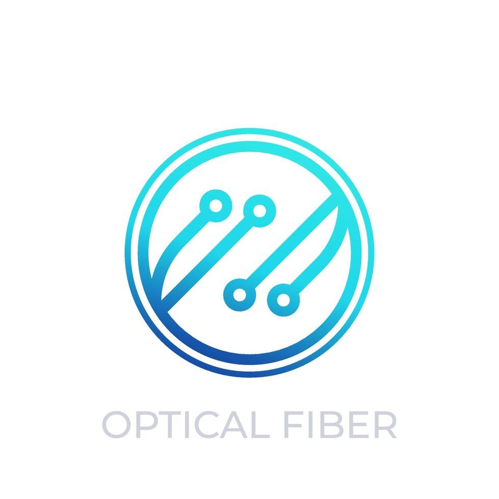 optical fiber vector icon on white