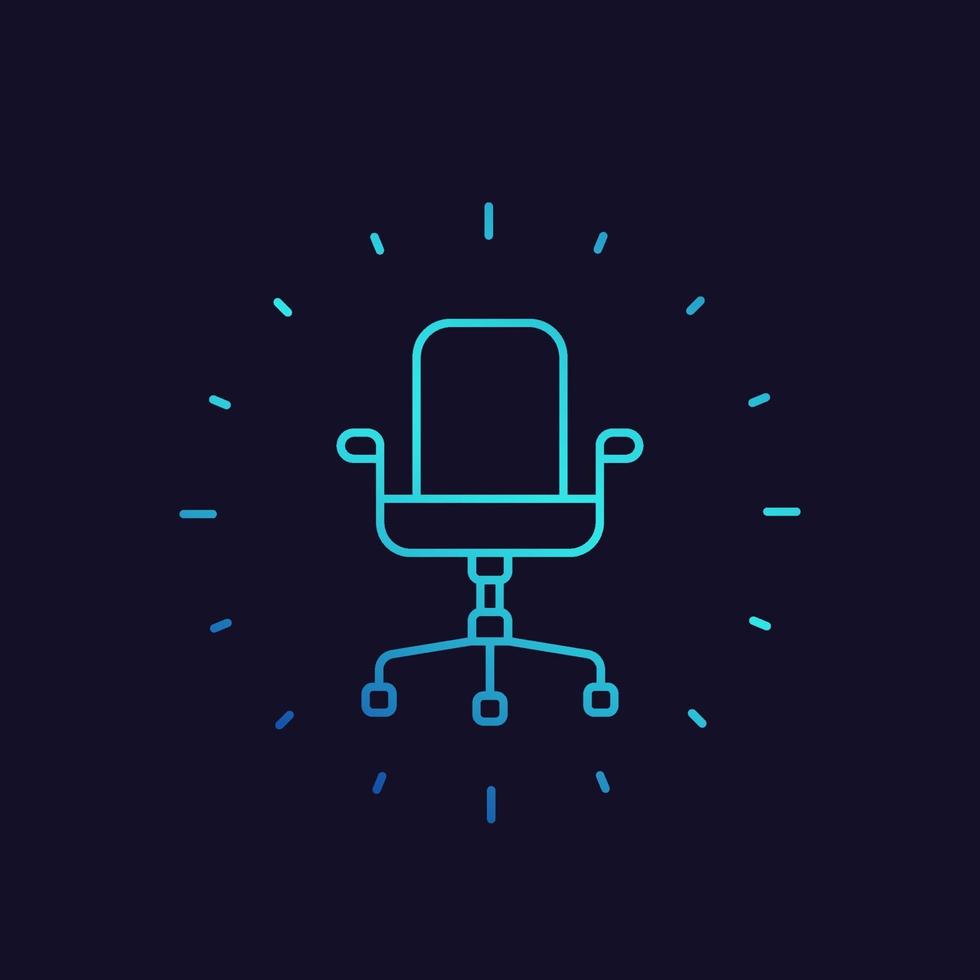 office chair vector linear icon