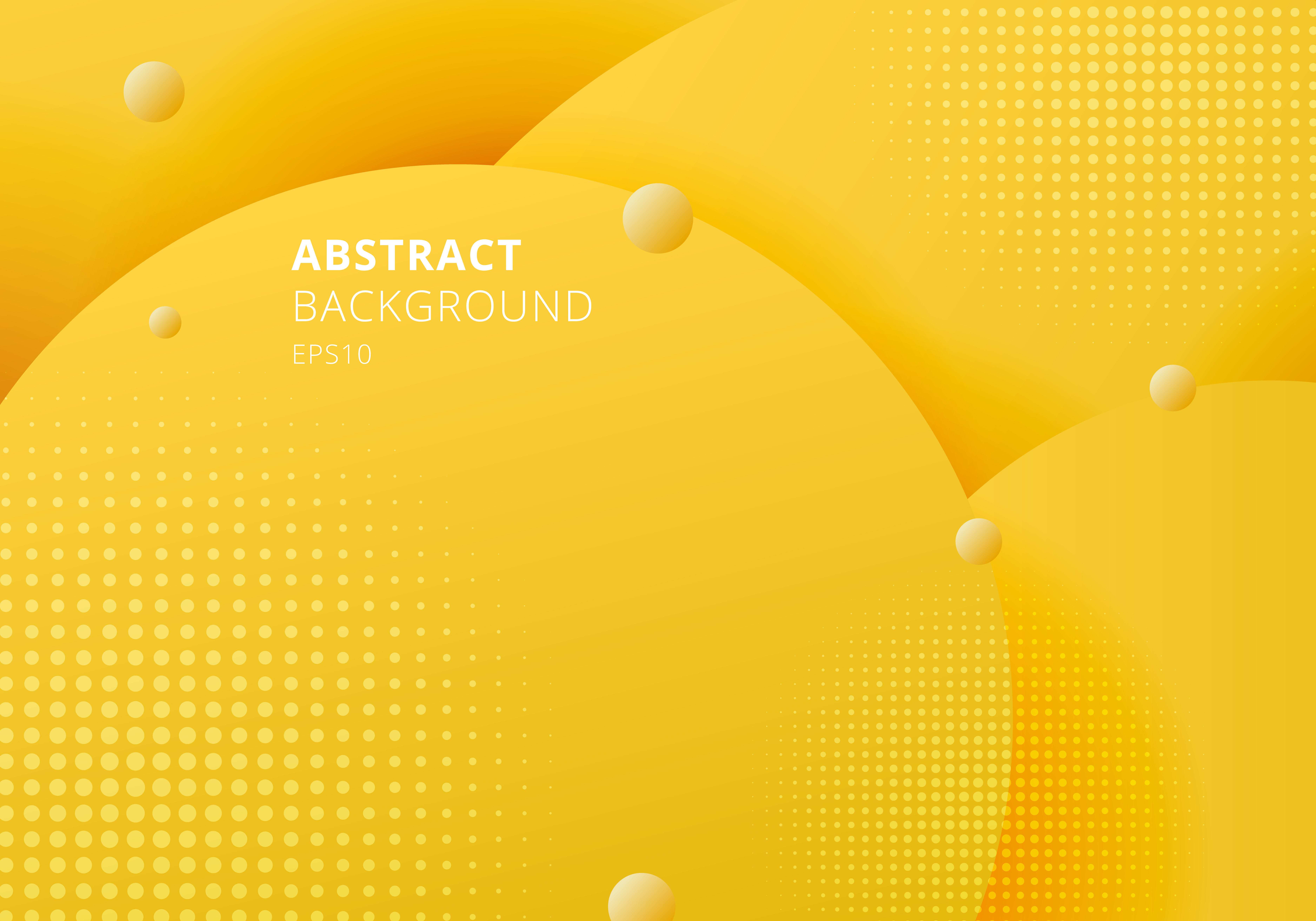 Abstract 3D circles yellow mustard pastels color background