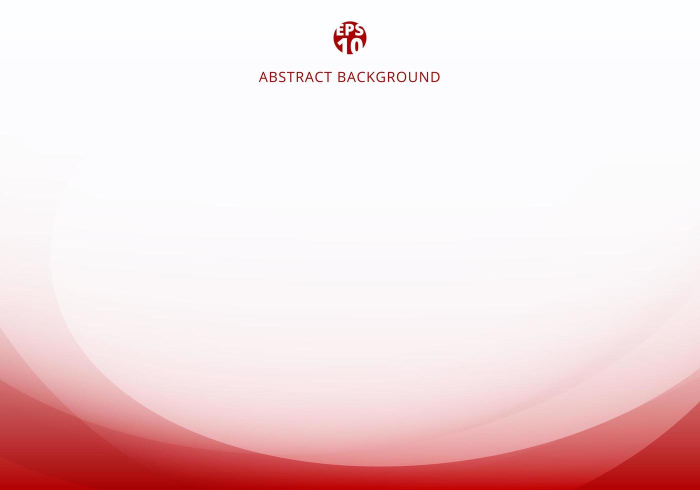 Abstract red light curve template on white background vector