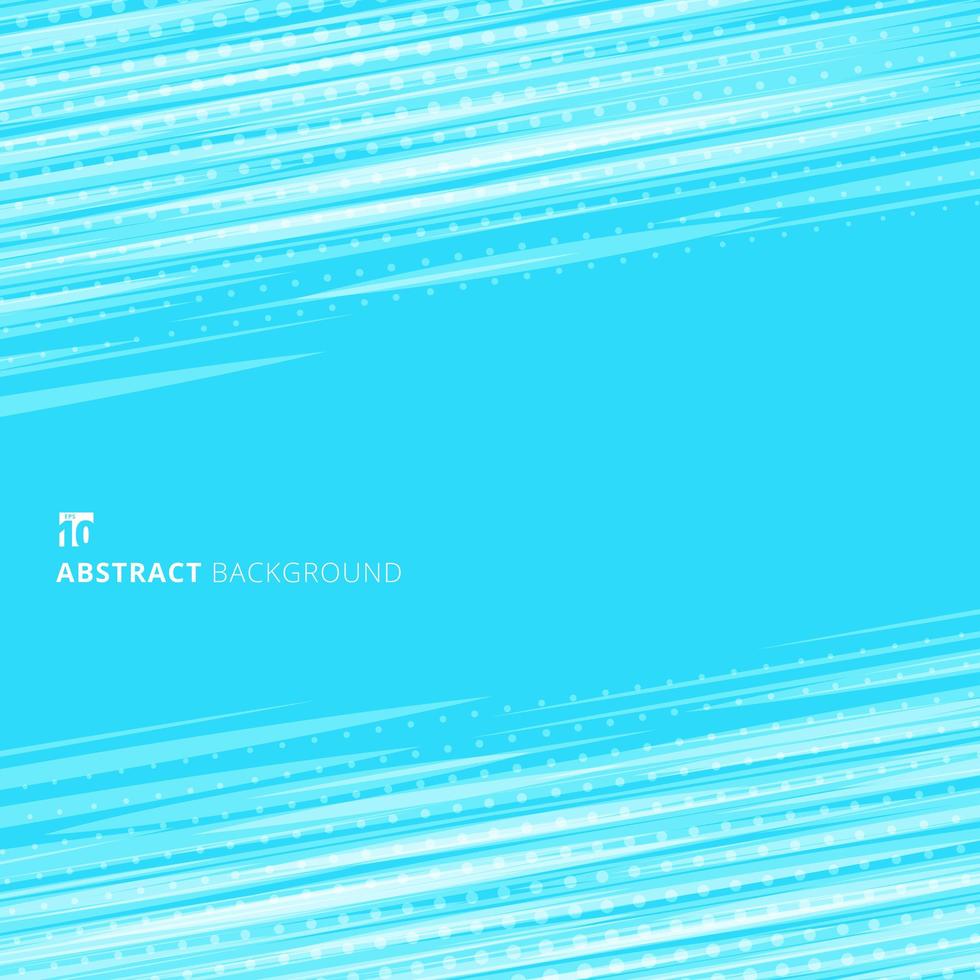 Abstract blue diagonal lines halftone effect and copy space vector