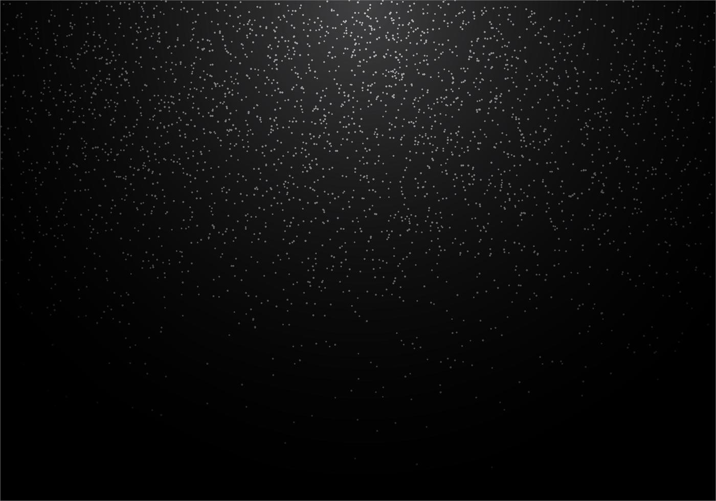 Abstract glitter on black background. Snow falling vector