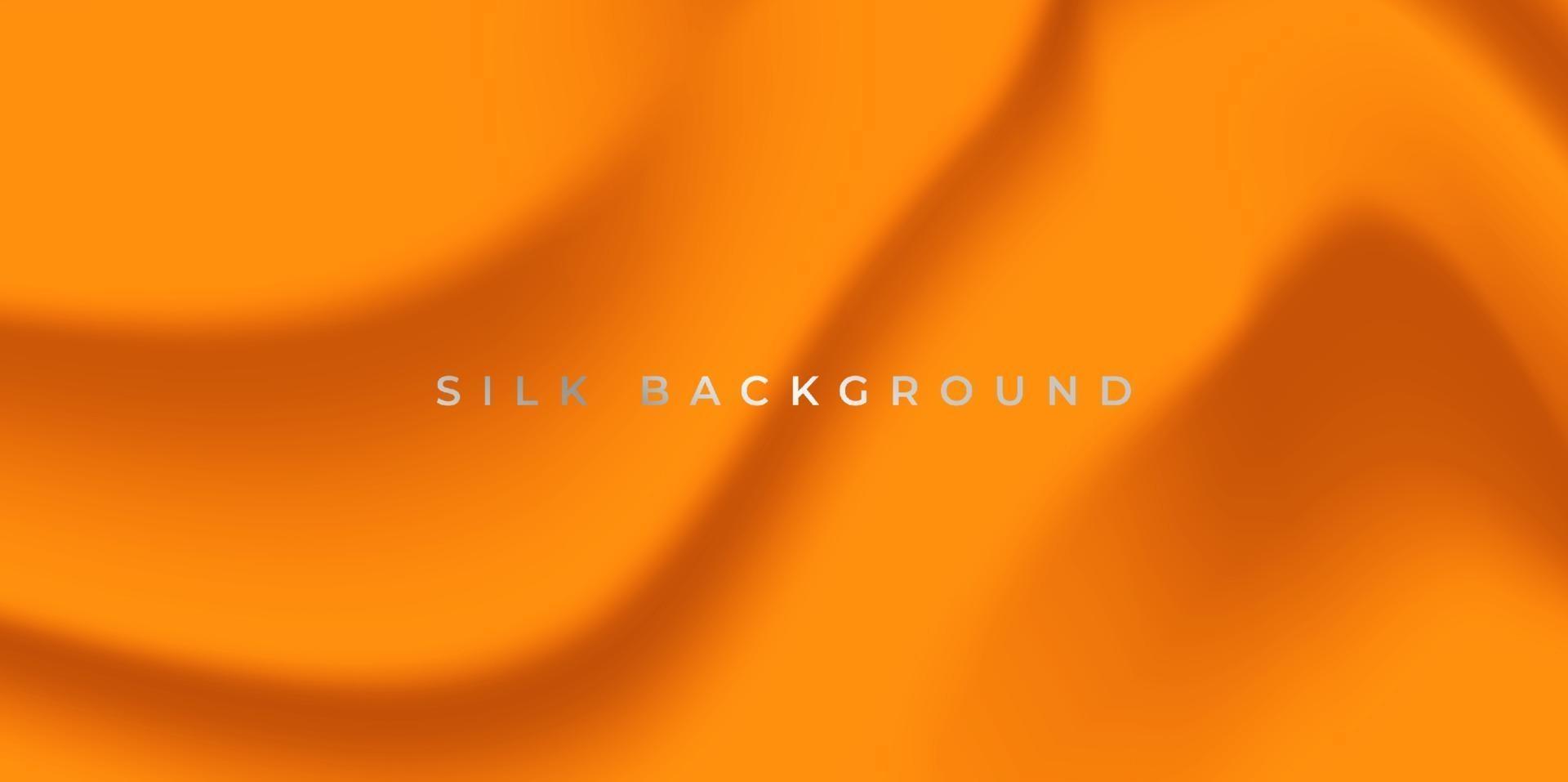 Minimalist playful modern elegant orange silk cloth background vector