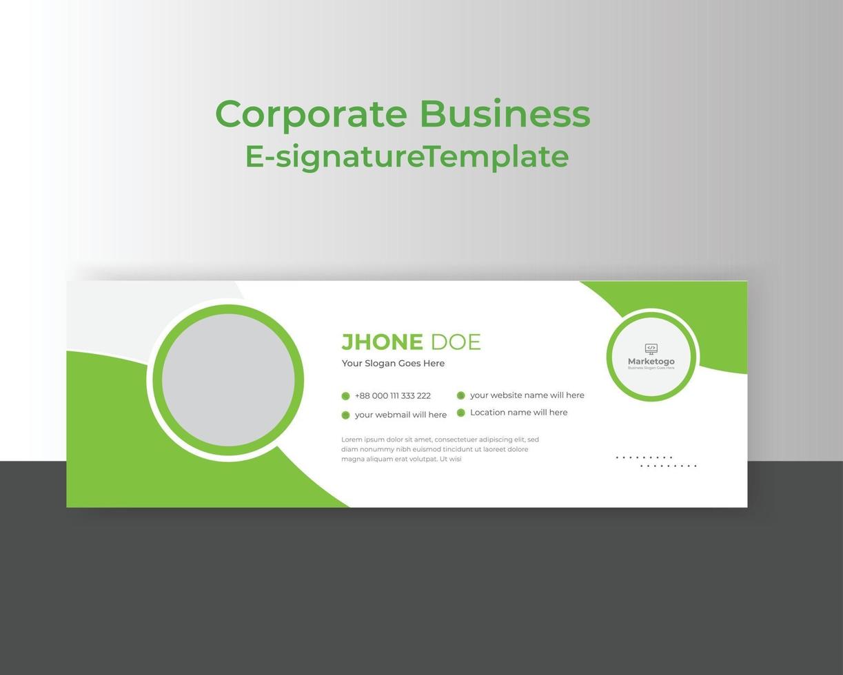 Latest Email signature template or email footer vector Template