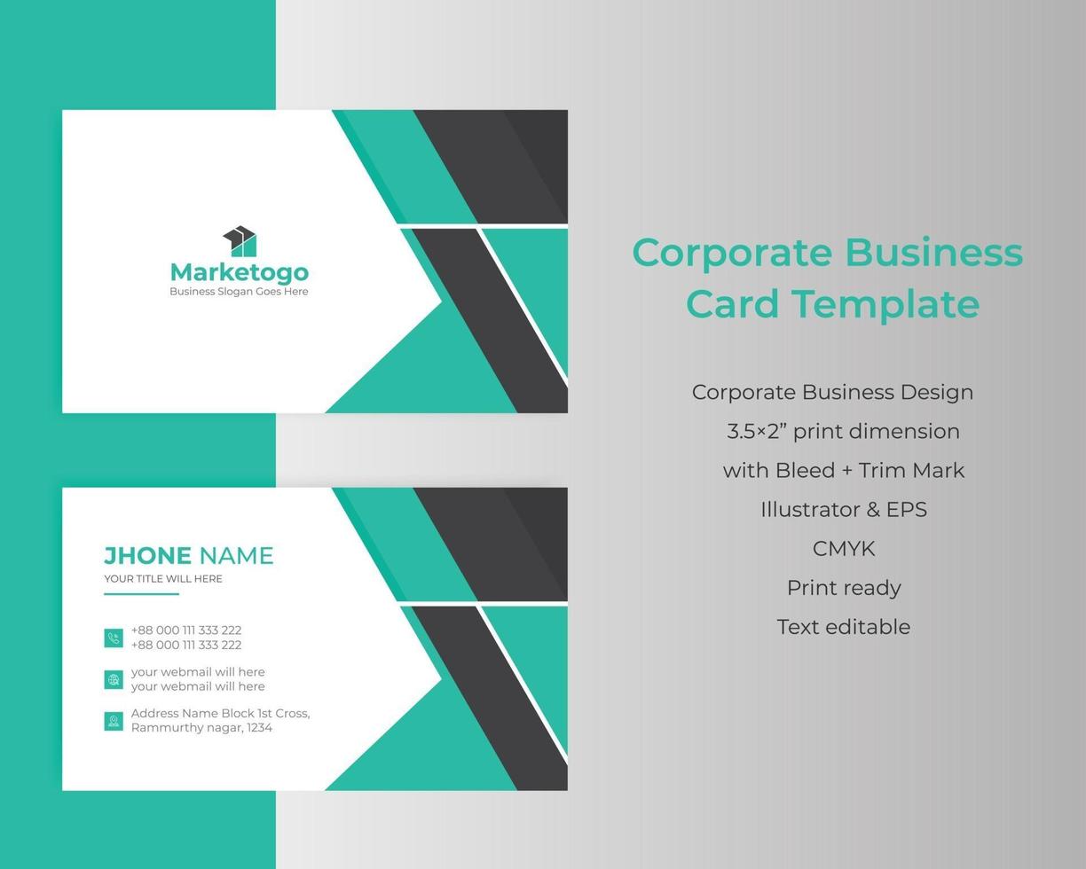 Latest Creative Business Card Template Design vector