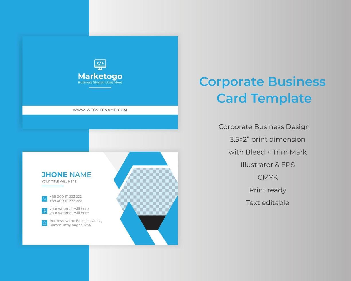 corporate custom beautiful personal office Business Card design Vector