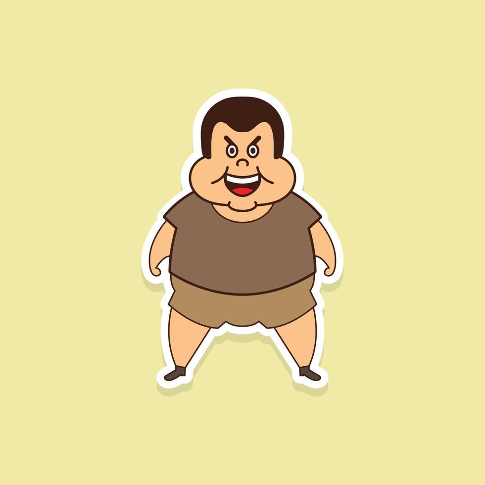 fat people stickers vector