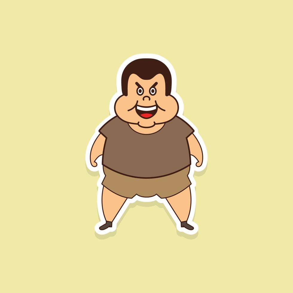 gente gorda pegatinas vector