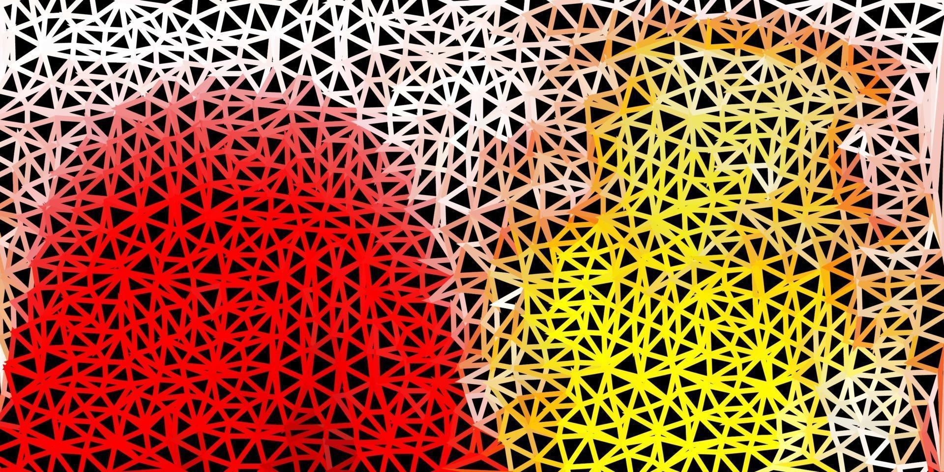 Light red, yellow vector triangle mosaic pattern.