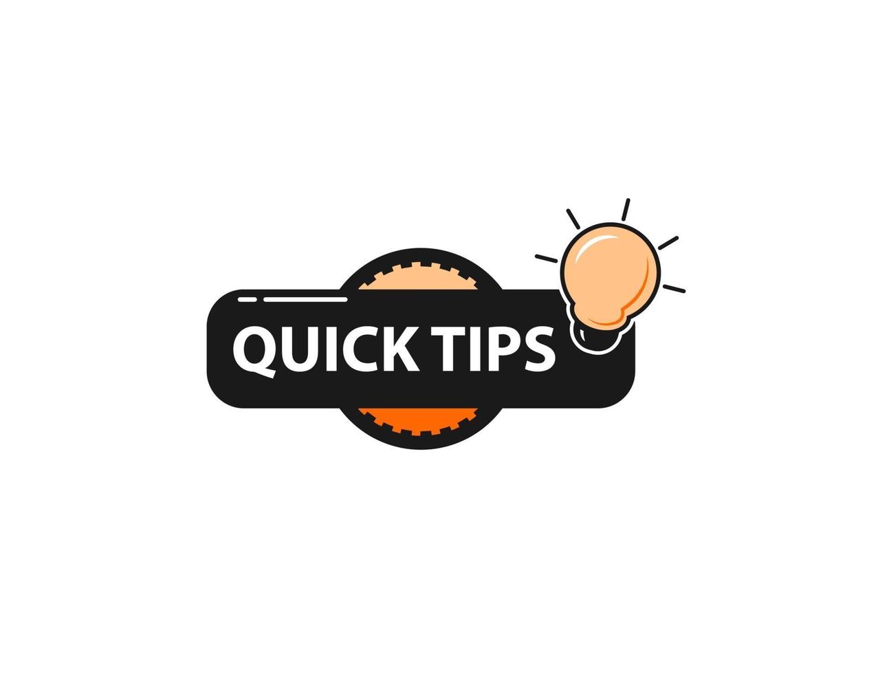 Quick tips banner design. business idea, guide banners template vector