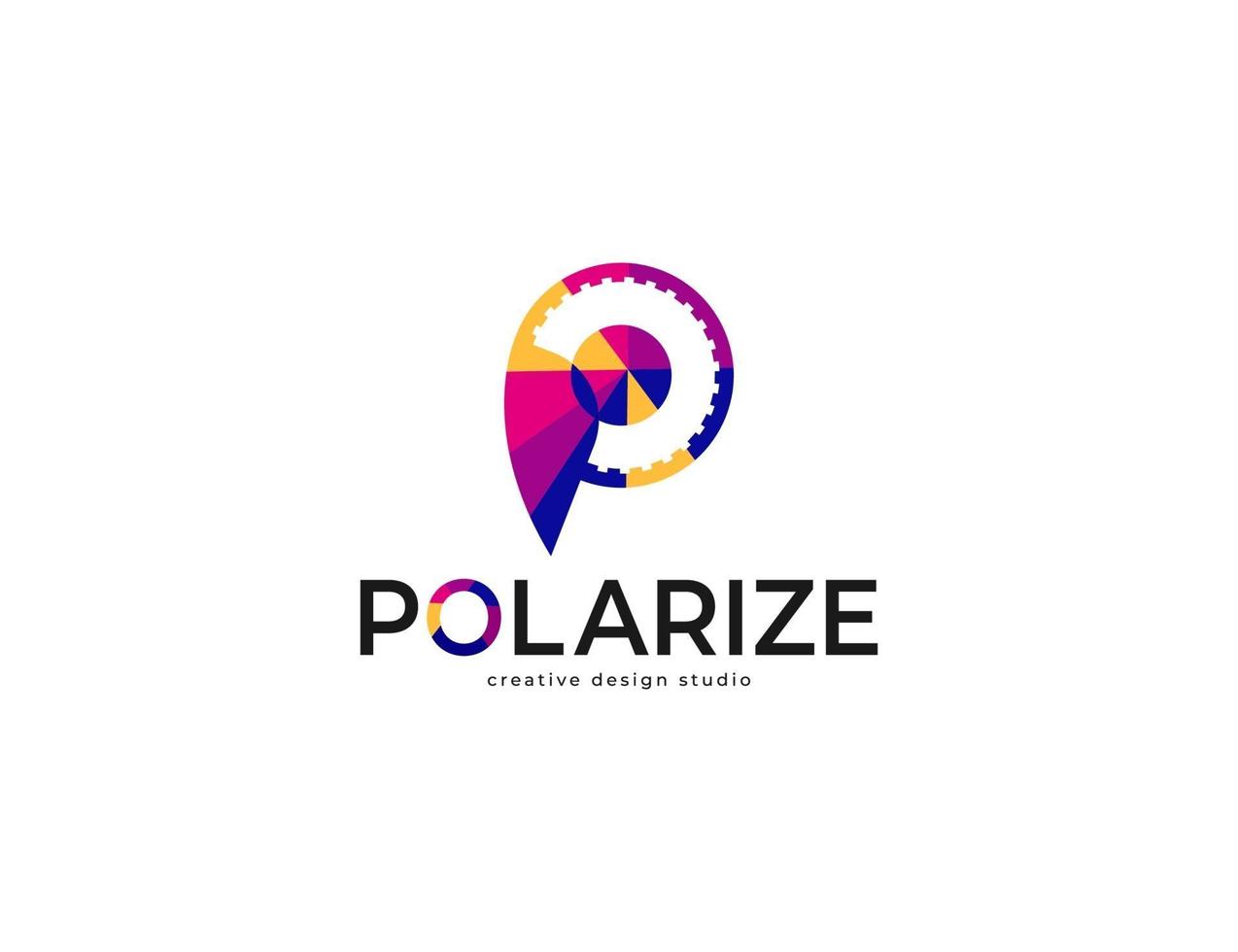 colorido logotipo de la letra p. logo p creativo y moderno vector