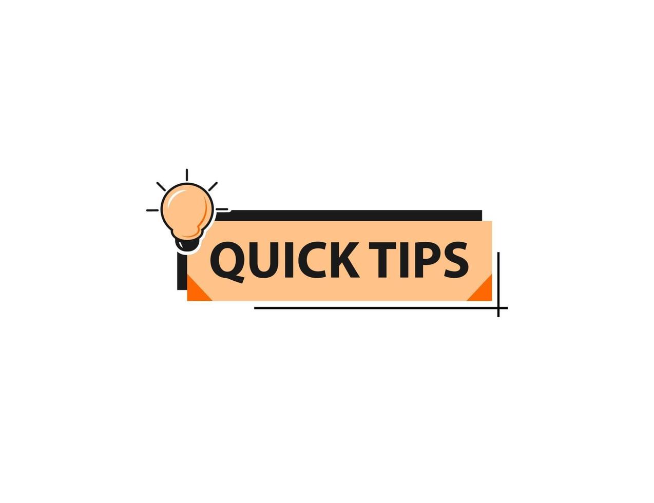 Quick tips banner design. business idea, guide banners template vector