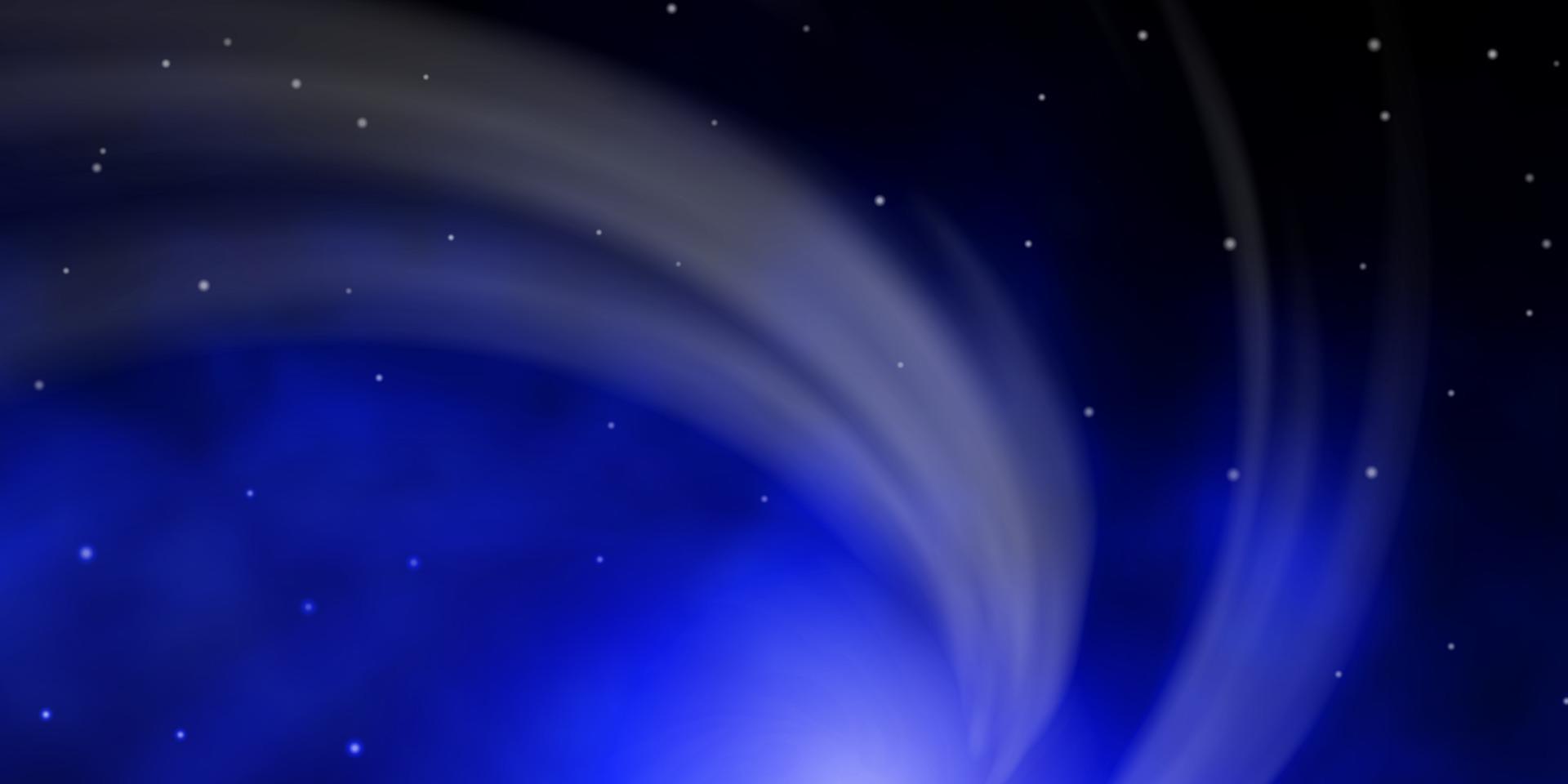 Dark BLUE vector texture with beautiful stars.