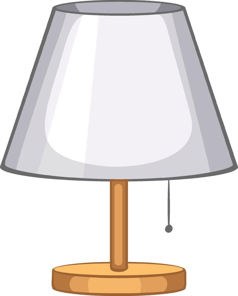 A table lamp for interior design on white background vector