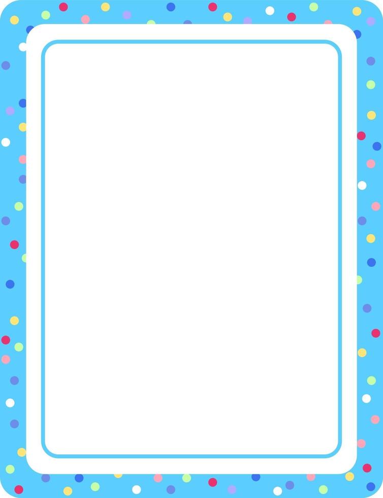 Empty blue vertical frame banner template vector