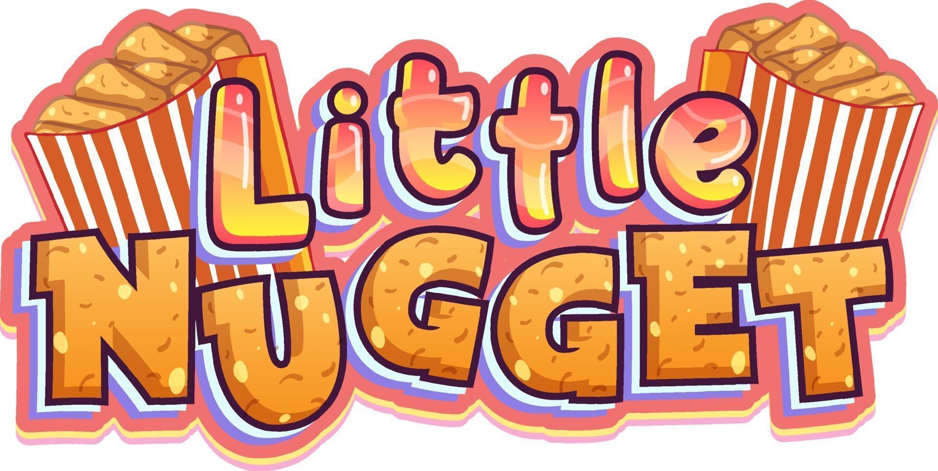 Little Nugget logo text design vector
