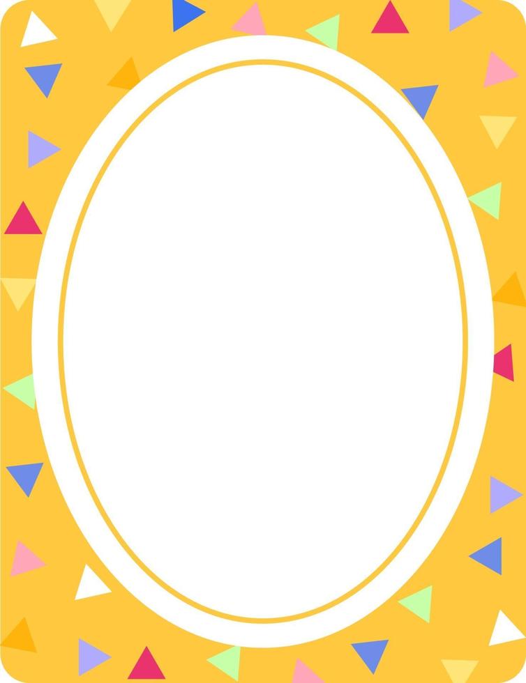 Empty oval shape banner template vector