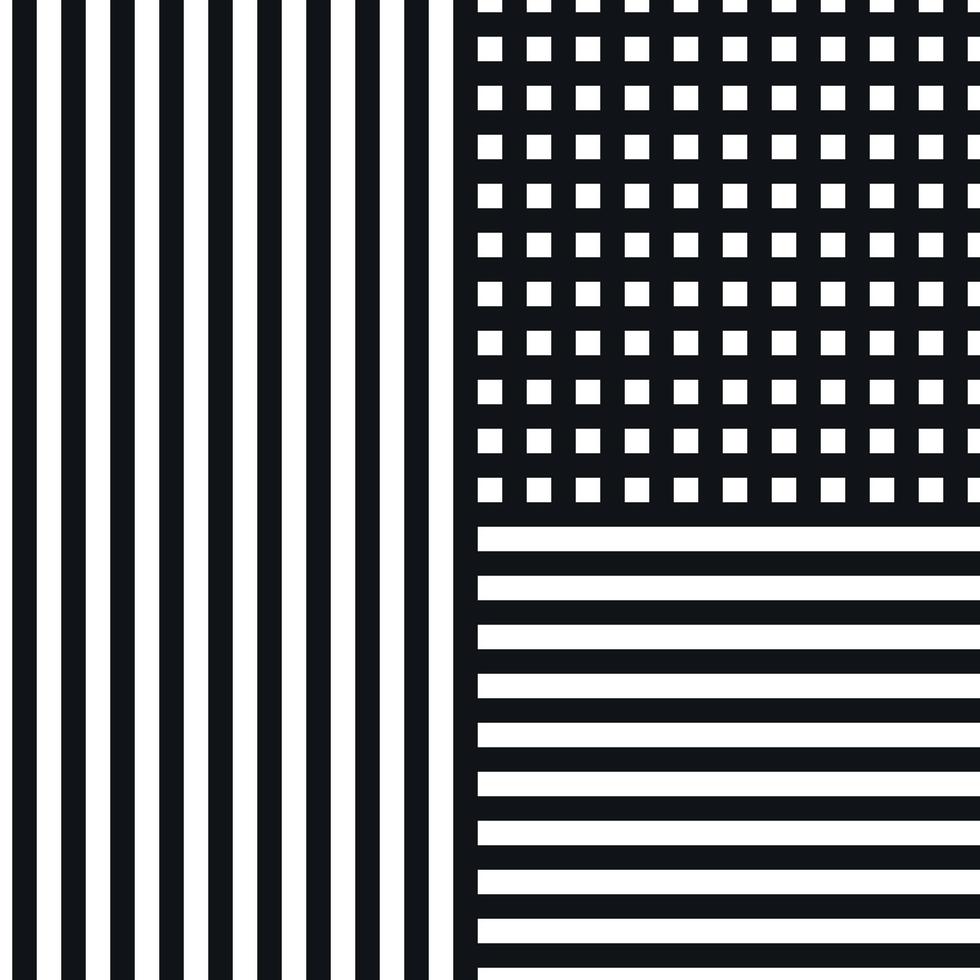 contemporary geometric pattern by stripes Seamless background Black vector