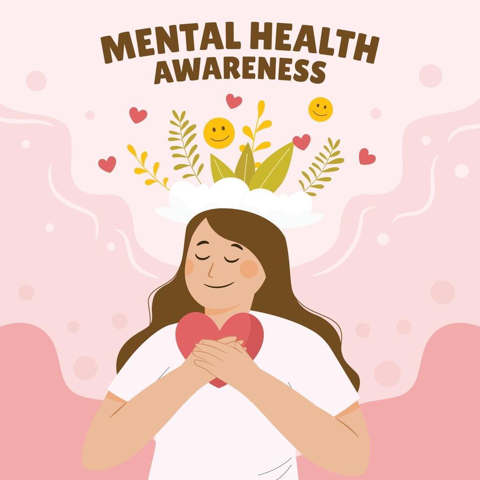 Mental Health Awareness Concept vector