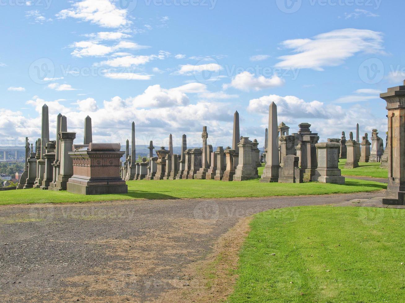 necrópolis del cementerio de glasgow foto