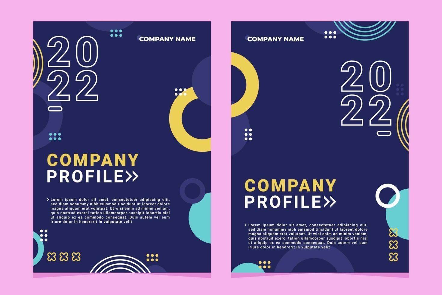 Set of Company Profile Template vector