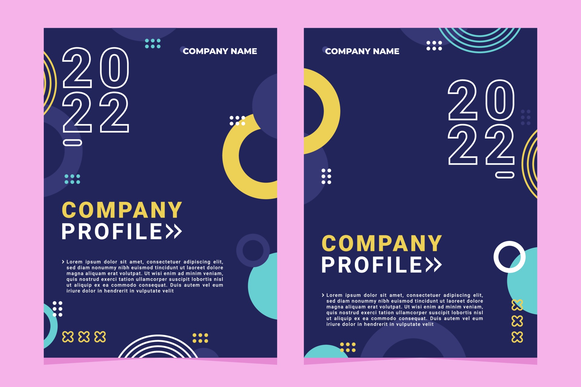 Set Of Company Profile Template 3338838 Vector Art At Vecteezy