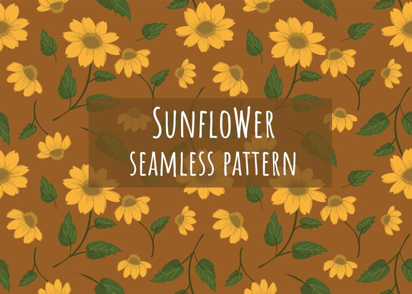 sunflower seamless pattern vector