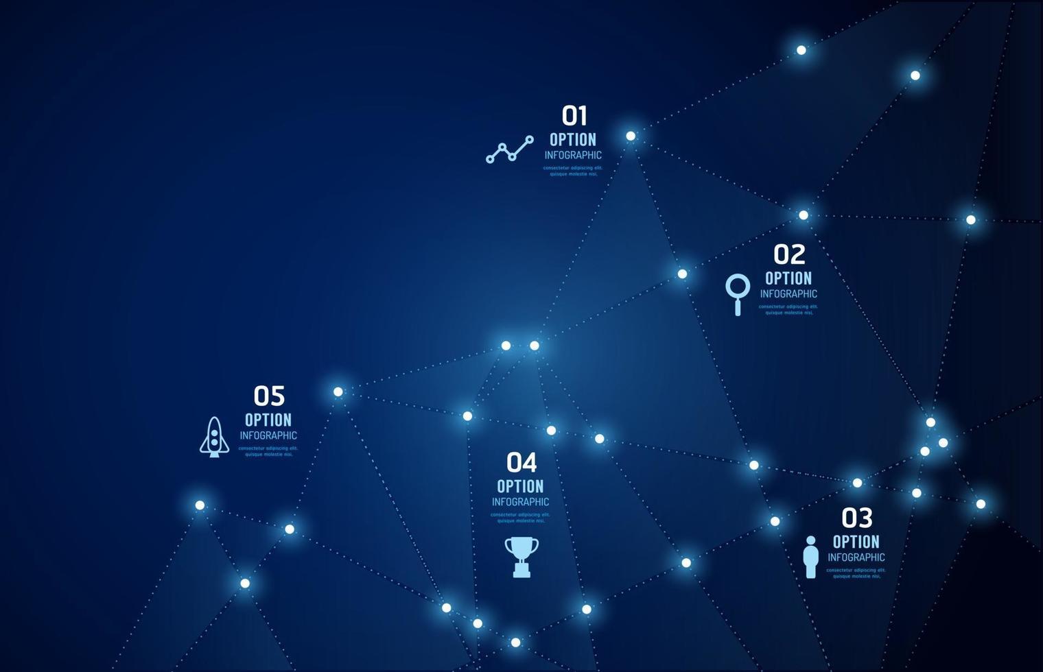 Wireframe Infographics line connection of technology Concept Design . vector