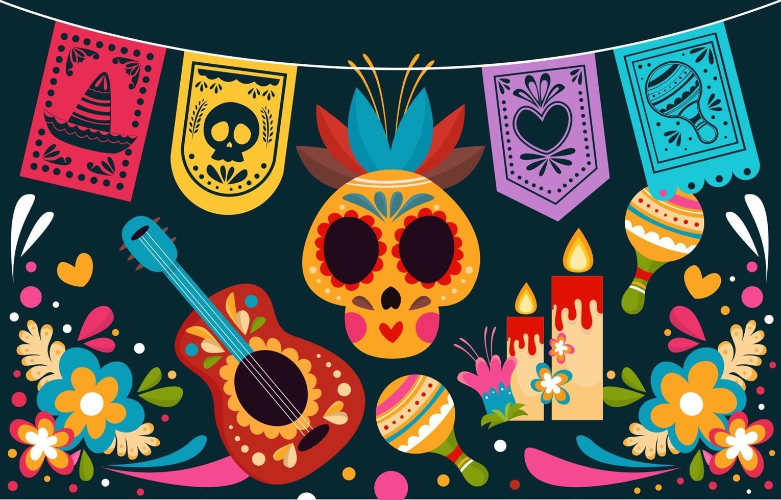 Day of the Dead Background vector