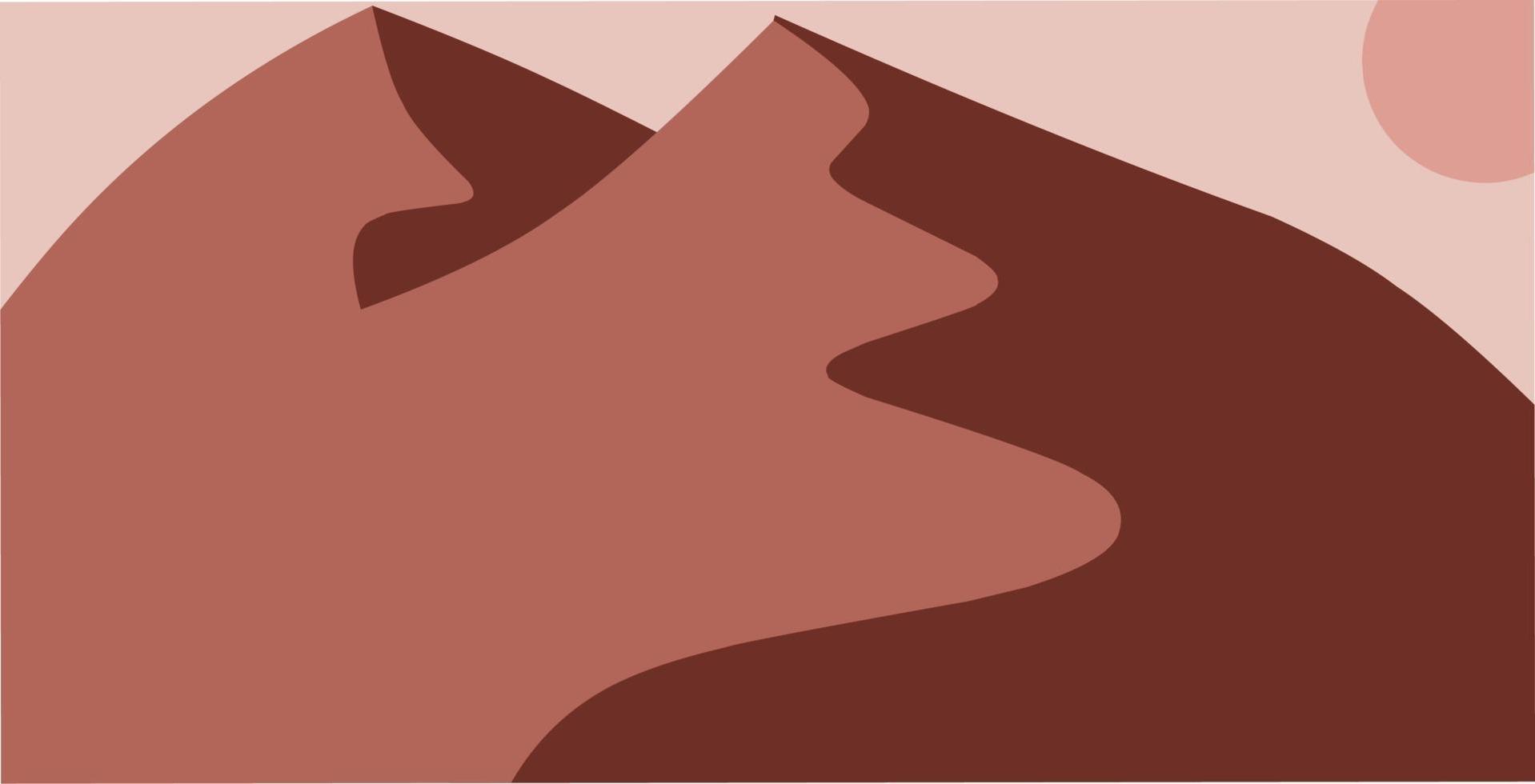 ilustración de fondo de montañas estéticas abstractas contemporáneas vector