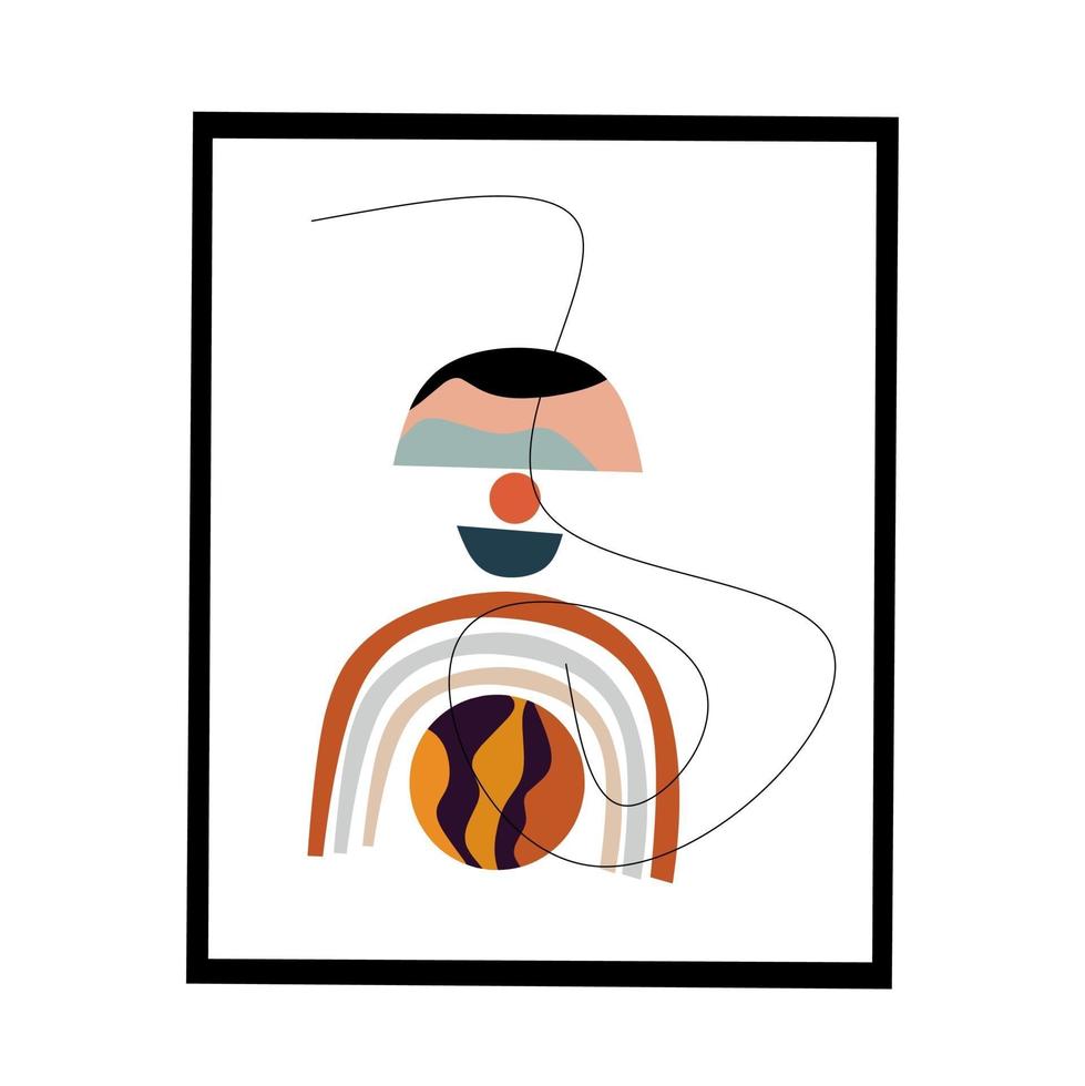 Ilustración abstracta minimalista de moda artística contemporánea. vector