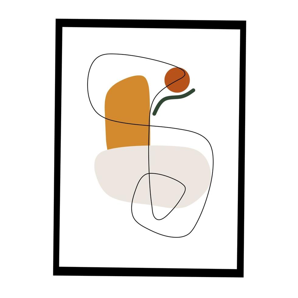 ilustración abstracta minimalista de moda artística contemporánea vector