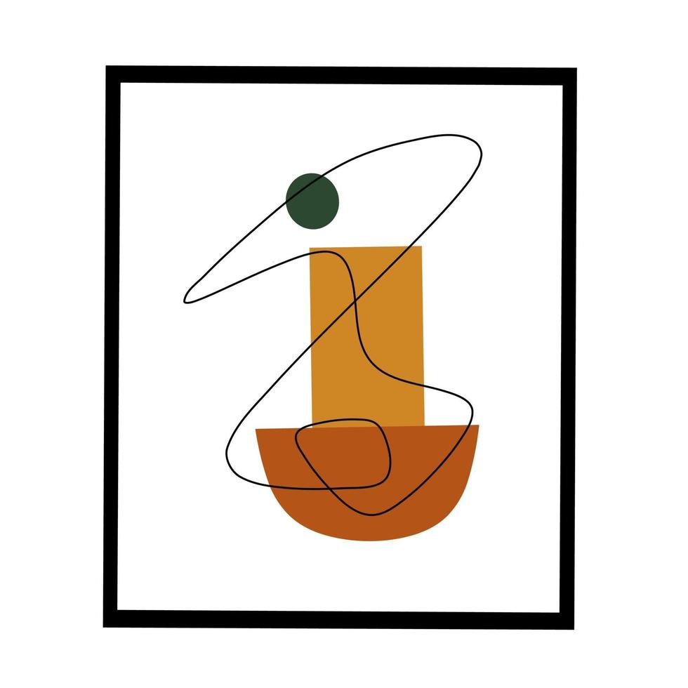 contemporary artistic trendy minimalist abstract illustration vector